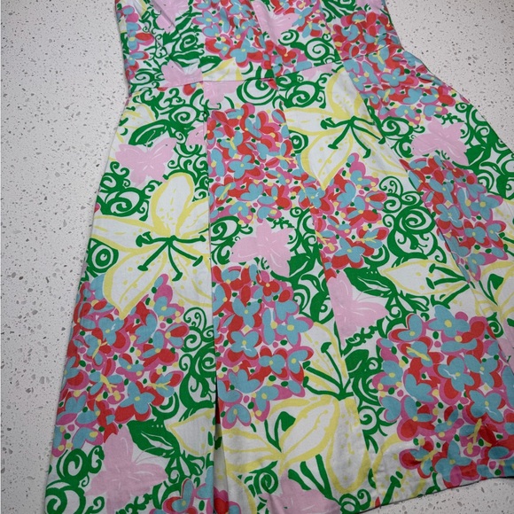 Lilly Pulitzer Strapless Dress in Pink and Green Floral - Picture 10 of 11